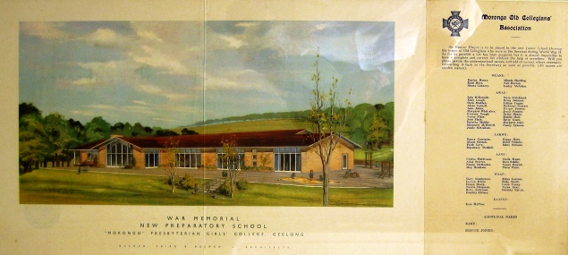 War Memorial Junior School, Morongo, artist's sketch.